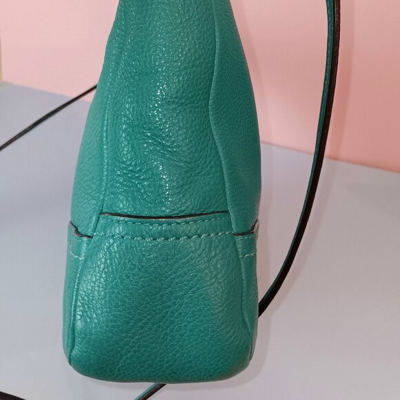 GORGEOUS COACH PARK Small Hobo Crossbody Bag Green Leather Retro Vintage - Picture 4 of 8